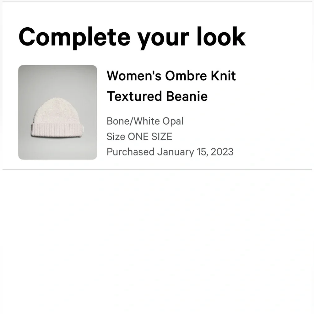 Lululemon Ombré knit textured Beanie Bone/White Opal - Picture 8 of 10